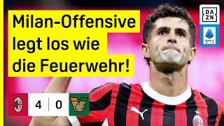 Pulisic & Co. wie entfesselt! Milan feiert ersten Saisonsieg: AC Mailand - Venedig | Serie A | DAZN