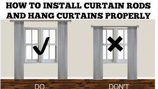 How to Install Curtain Rods and Hang Curtains