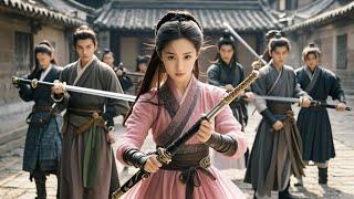 Kung Fu Movie! The besieged weak girl surrounded  turns out to be a hidden martial arts master