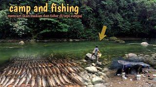 bermalam di pinggir sungai berburu ikan dengan cara tradisional