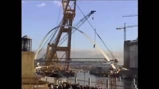 Gateshead Millennium Bridge Installation Edited Version with shots from Tall Ships 2005