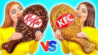 Desafio Comida Real vs Comida De Chocolate | Truques de Cozinha Engraçados por Multi DO Challenge