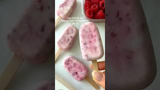 Healthy Dessert Idea: Raspberry Popsicles #healthydessert #healthyrecipe #healthyrecipes