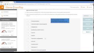 Elsevier ExamPrep - Taking a test
