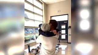 WATCH: Dad returns from deployment, surprises son at Pembroke Elem.