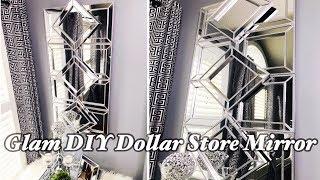 Glam DIY Dollar Store Mirror | Dollar Store DIY | Glam Wall Mirror | How to Make a Wall Mirror