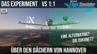 Microsoft Flight Simulator 2024 - Xbox Cloud Gaming vs Xbox Series X - Testflug über Hannover