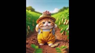 THE STORY OF SMALL CAT FARMER ‍#cat #cute #babycarton #cuteanimals #caton #viralreelsediting