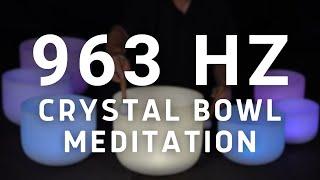 Divine Frequency Resonance 963 Hz | Crystal Bowl Meditation | Sound Healing & Deep Sleep Therapy