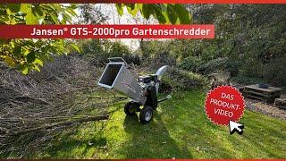 Schredder Jansen® GTS-2000pro - Der perfekte Gartenhäcksler für dein nächstes Gartenprojekt.