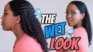 I Tried The WET LOOK On My Natural Hair | Thick Hair | Melissa Denise