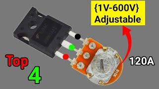 How To Make Powerful Adjustable Voltage Regulator Circuits | Top 4 Power Voltage Controller Circuit