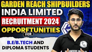 Garden Reach Shipbuilders India Limited Recruitment 2024 | Opportunities for B.E/B.Tech and Diploma