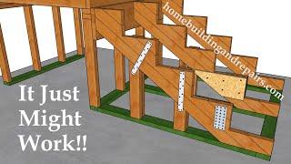 How To Build Stair Stringers With 2 x 4's Instead of 2 x 12's - Creative Home Construction Ideas