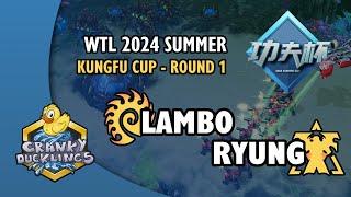 Lambo vs Ryung - ZvT | WTL 2024 Summer: KungFu Cup Round 1 | Open StarCraft 2 Tournament