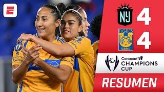 ¡PARTIDAZO! Tigres empata 4-4 con Gotham FC y es líder de su grupo | Concacaf W Champions Cup