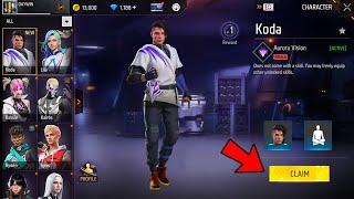 KODA CHARACTER  OPEN NEW SERVER  CLAIM REWARDS  FREE FIRE