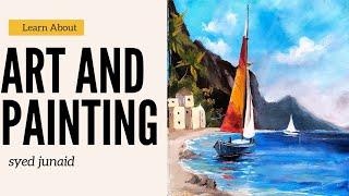 How to Paint a Seashore Landscape with a Ship #art #fun #tutorial #colors #drawing #music #best