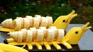 How to Make Banana Dolphins | Banana Art | Banana Dolphins Garnishes