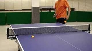 Basic / intermediate  table tennis serve practice. Tying to copy Ma Lin