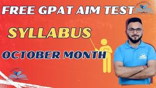 GPAT Test Series - October | Test Syllabus For Aim Test GPAT 2025 #gpat2025 #pharmaminds