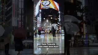 #shorts | Tokyo Timelapse | Ginza Street In Rainy Night | Pre Covid -19