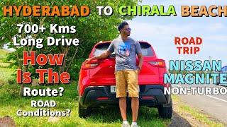 Hyderabad to Chirala Beach Road trip| long drive in Nissan Magnite XE| Manual| Non Turbo