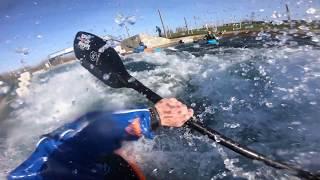 Blue bird day at the Olympic whitewater park in London