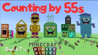 Counting by 55s Song Numberblocks Minecraft | Skip Counting by 55 | Math and Number Songs for Kids