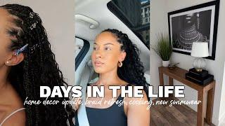 vlog: home decor update, braid refresh, cooking, new swimwear