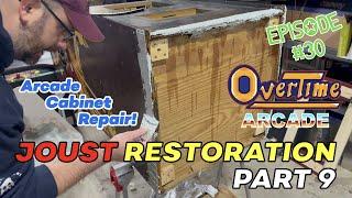 How to Repair Wood Damage on a Vintage 1980s Arcade Cabinet 🪚️️ Williams Joust Restoration part 9