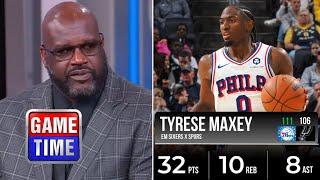 NBA GameTime | Joel Embiid ejected, Tyrese Maxey carries Sixers to wild win over Wemby, Spurs