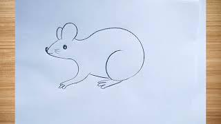 how to draw rat drawing easy step by step@DrawingTalent