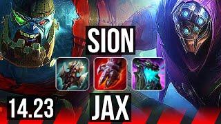 SION vs JAX (TOP) | Rank 12 Sion | NA Grandmaster | 14.23