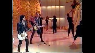 Tony Bruno playing guitar with Joan Jett, French TV show