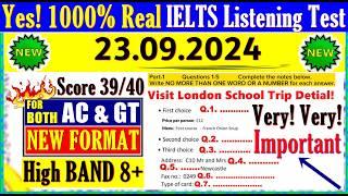 IELTS LISTENING PRACTICE TEST 2024 WITH ANSWERS | 23.09.2024