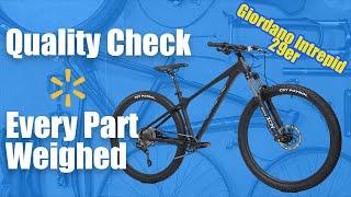 Walmart MTB the Giordano Intrepid: Build Check and Parts Weighed