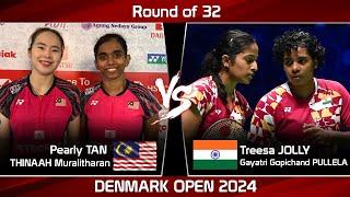 Pearly TAN /THINAAH Muralitharan vs JOLLY /PULLELA | Denmark Open 2024 Badminton