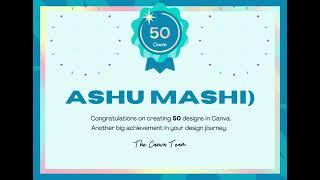 Canva 50 Design Milestone Badge 1