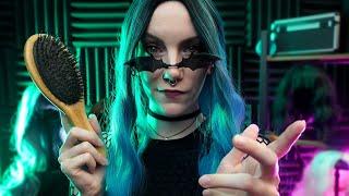 ASMR  Cyberpunk Goth Girl Helps Disguise You | Hair brushing, Personal Attention Roleplay