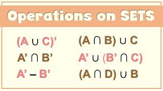 OPERATIONS ON SETS - Union, Intersection, Difference, and Complement of a Set | Ms Rosette