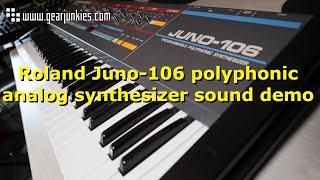 Roland Juno-106 polyphonic analog synthesizer sound demo