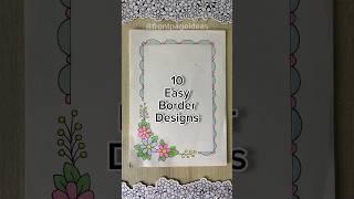 10 Easy front page design for school projects and idea note journals | Aesthetic Girl #shorts #howto