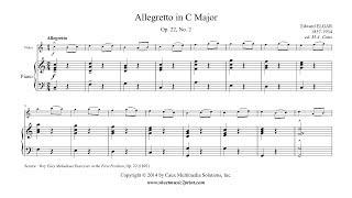 Elgar : Allegretto in C Major, Op. 22, No. 2 - Violin