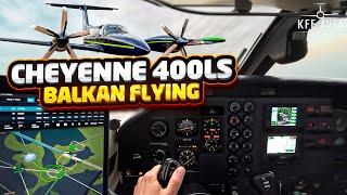 Piper Cheyenne IV 400LS, Balkan flying.