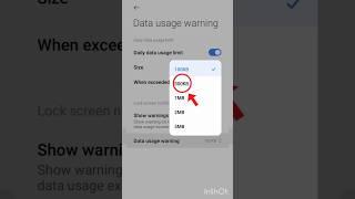 How To Mobile data internet usage warning Daily Data Limit size change#subscribe shorts#youtube