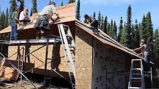 Sheeting a friends roof in Alaska