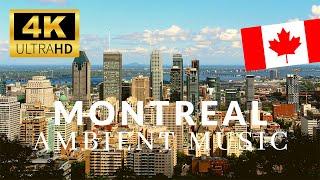 Montreal 4K  Drone - Flying over Montreal - Areal View with Relaxing Piano Music