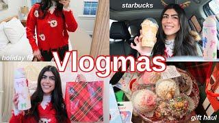 Vlogmas Day 21: Holiday Fit, Starbucks, Running Errands & Holiday Gift Haul | Gabriella Mortola