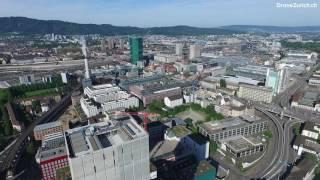 Zurich drone aerial view of Swissmill & Viadukt: 60s challenge vlog 11